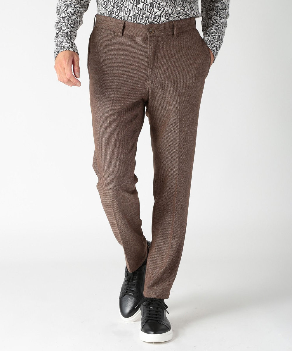 MEN'S BIGI 【ACTIVE TAILOR】ソフトサーモ混ツイードツイルパンツ カーキ
