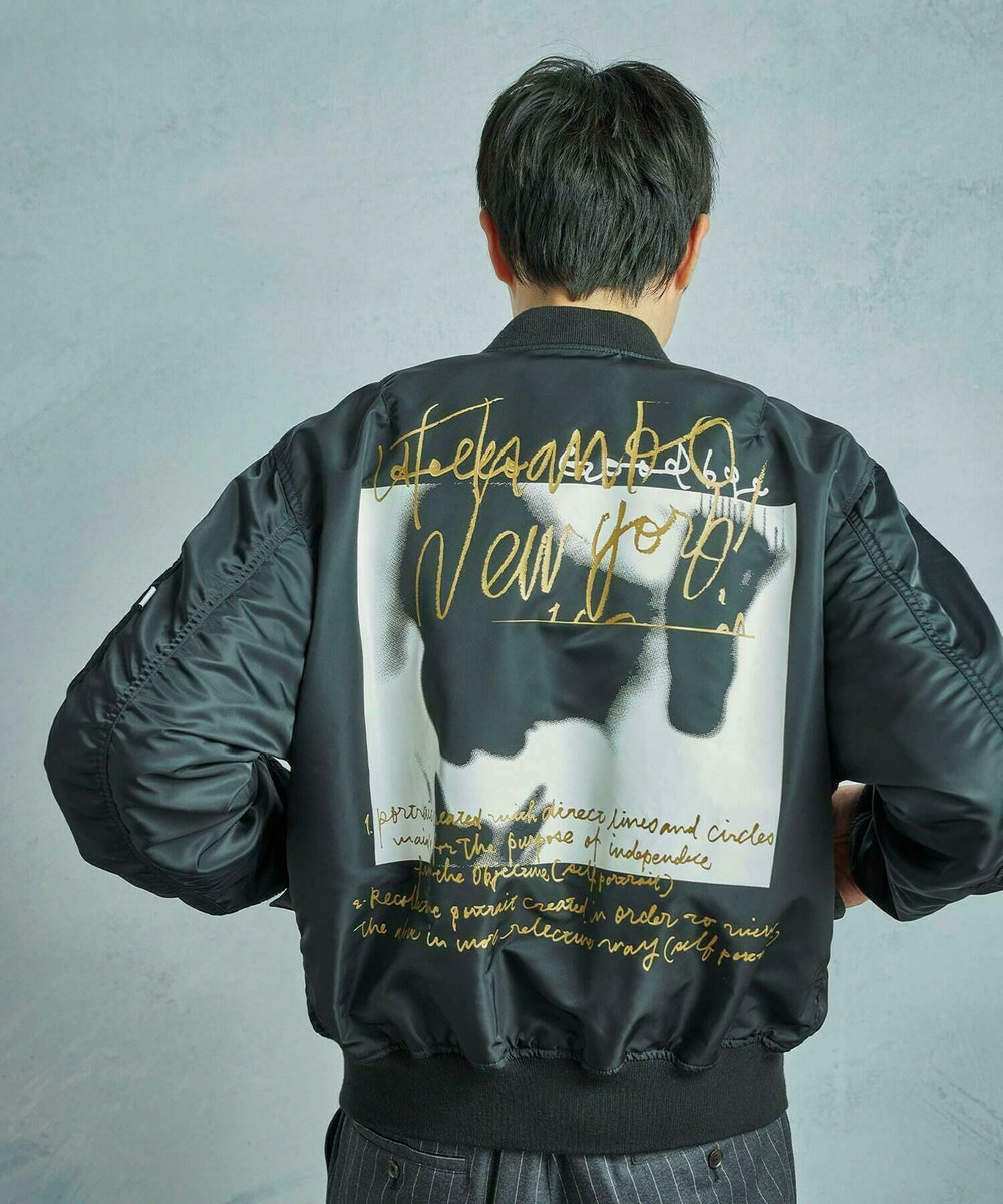 MEN'S BIGI 【TODAY edition x VALLEY APPAREL】グラフィックプリントL-2Bブルゾン ブラック