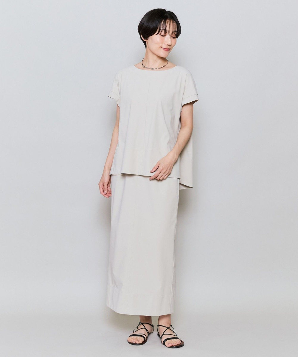 MOGA クールトリコットIラインスカート ライトベージュ