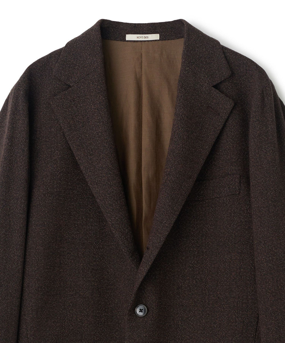 MEN'S BIGI 【BASED ON MEN'S BIGI HERITAGE】メランジ調 リラックス3Bジャケット ブラウン