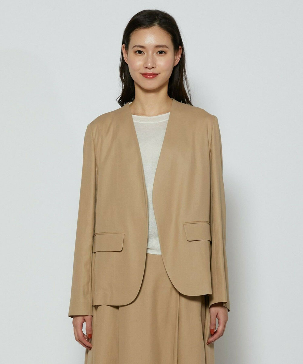 L'EQUIPE 100/2オーガニックコットンジャケット ベージュ