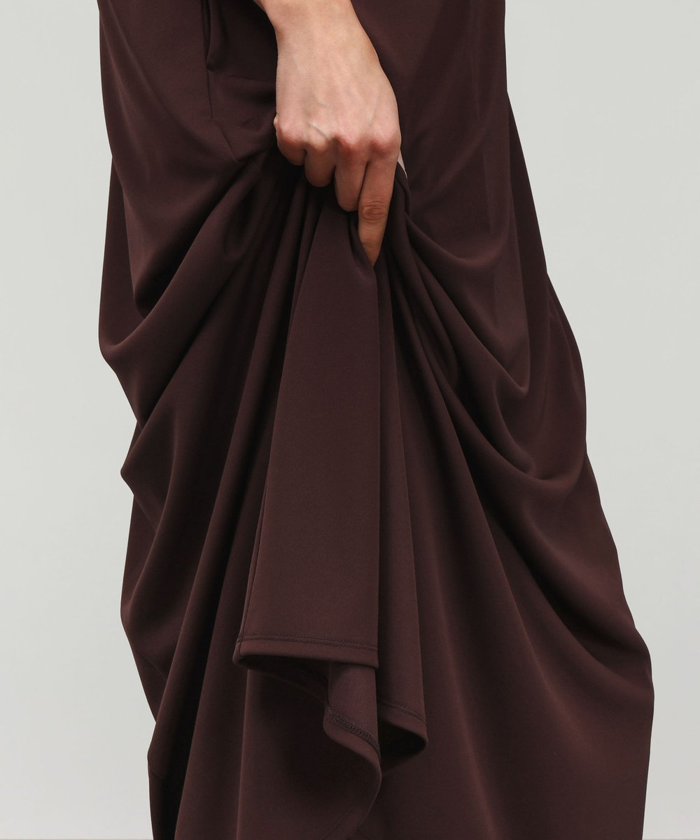 DÉPAREILLÉ TRIACETATE JERSEY DRESS / トリアセテートジャージードレス ボルドー