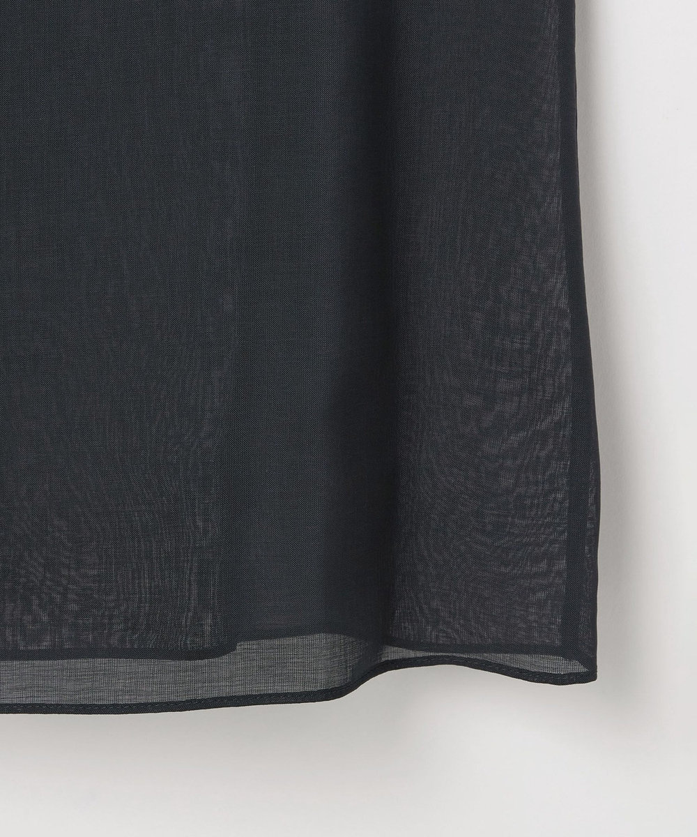 DÉPAREILLÉ ORGANDY RUFFLE BLOUSE / オーガンジーラッフルブラウス ネイビー