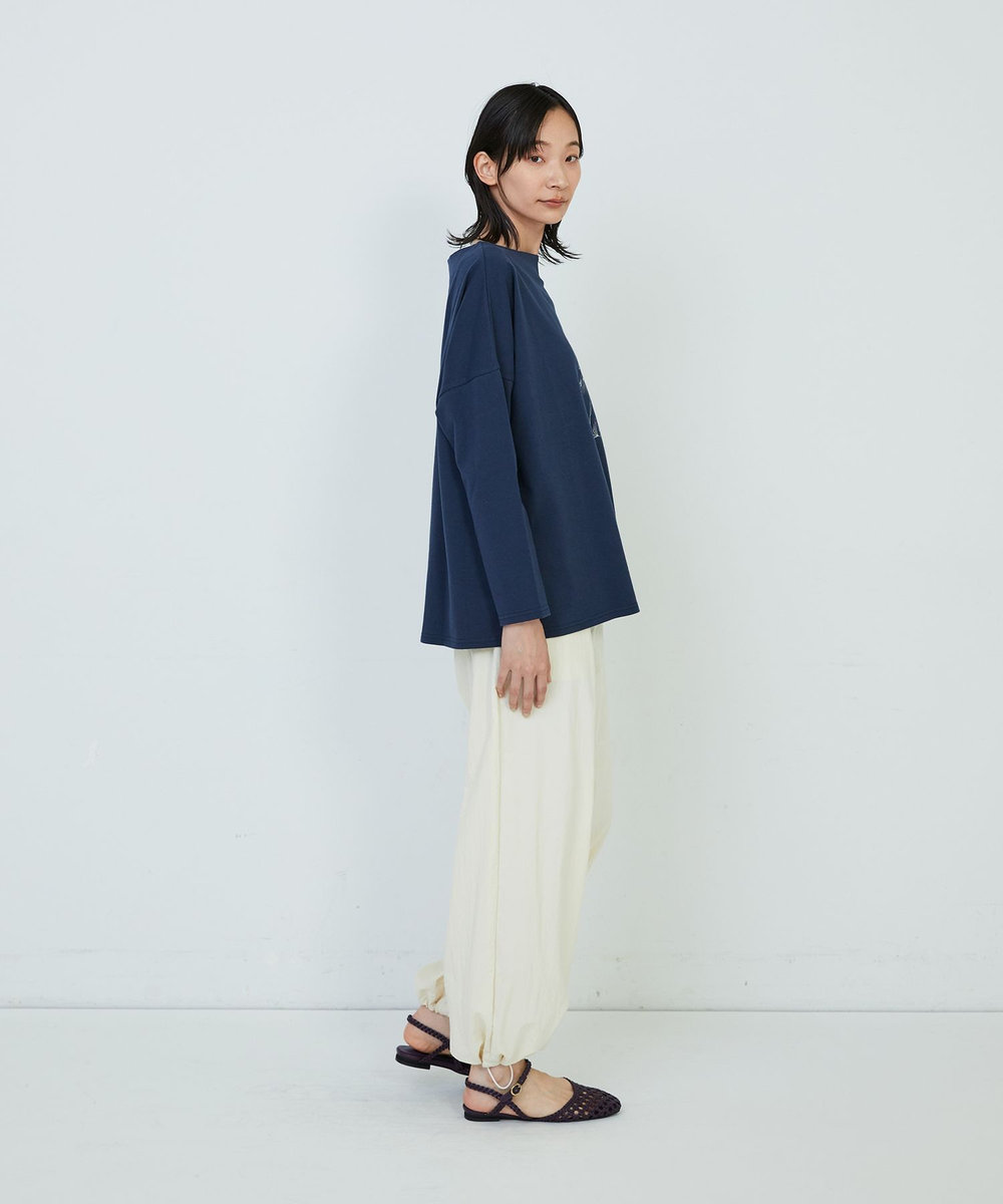 ADIEU TRISTESSE 【杉本さなえさんコラボ】星座プリントロングスリーブＴシャツ ネイビー