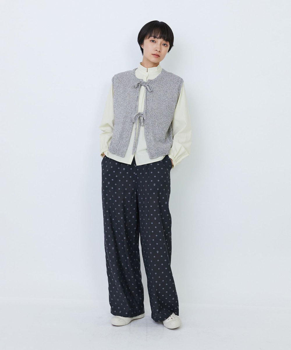 LOISIR 【2WAY】エステル和紙撚り杢天竺ベスト ベージュ系その他