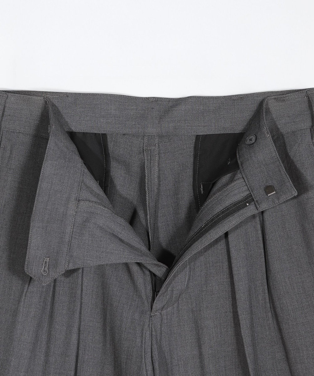 MEN'S BIGI セミワイドスラックス グレー
