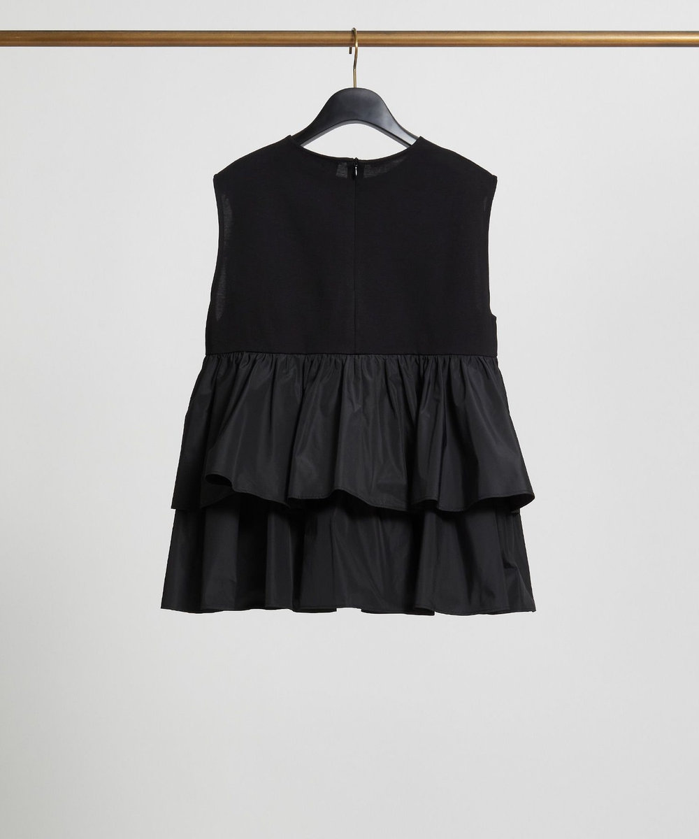 1er Arrondissement ポンチ×タフタバックティアードプルオーバー ブラック