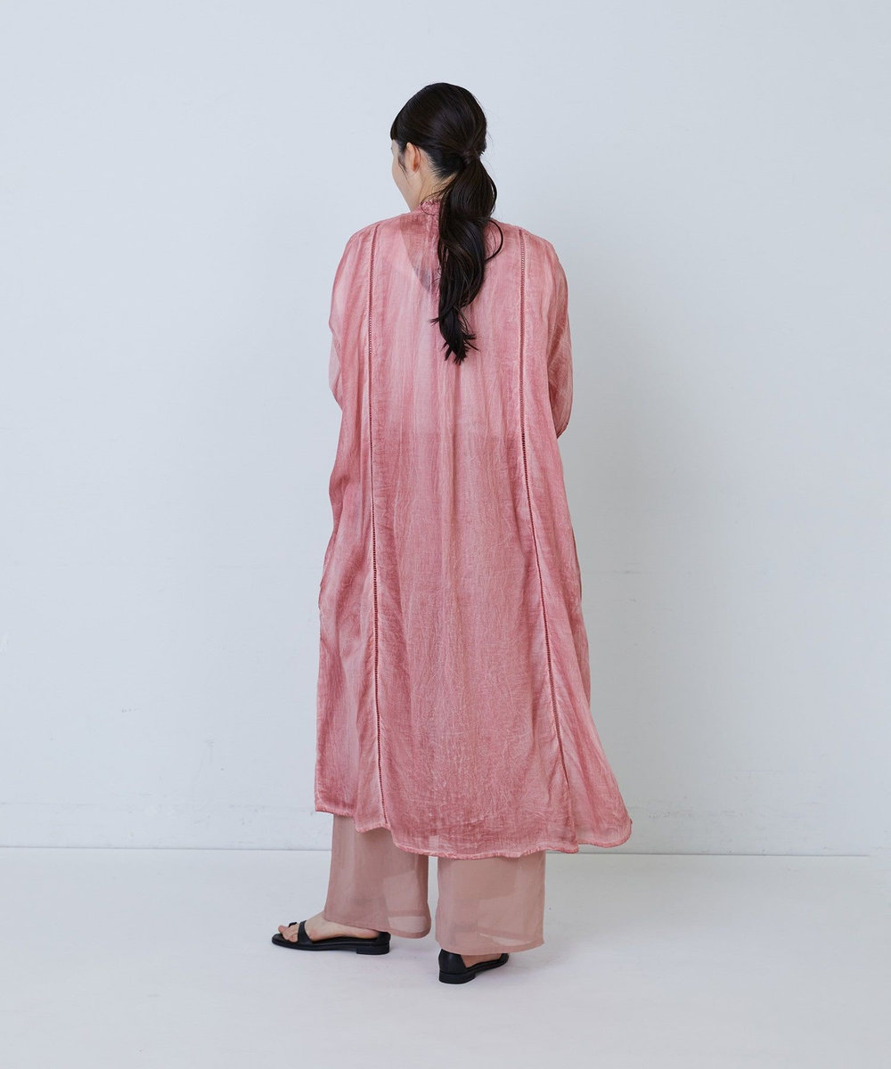 LOISIR 【MTサイズ有り】インドピグメントダイシャツワンピース ピンク