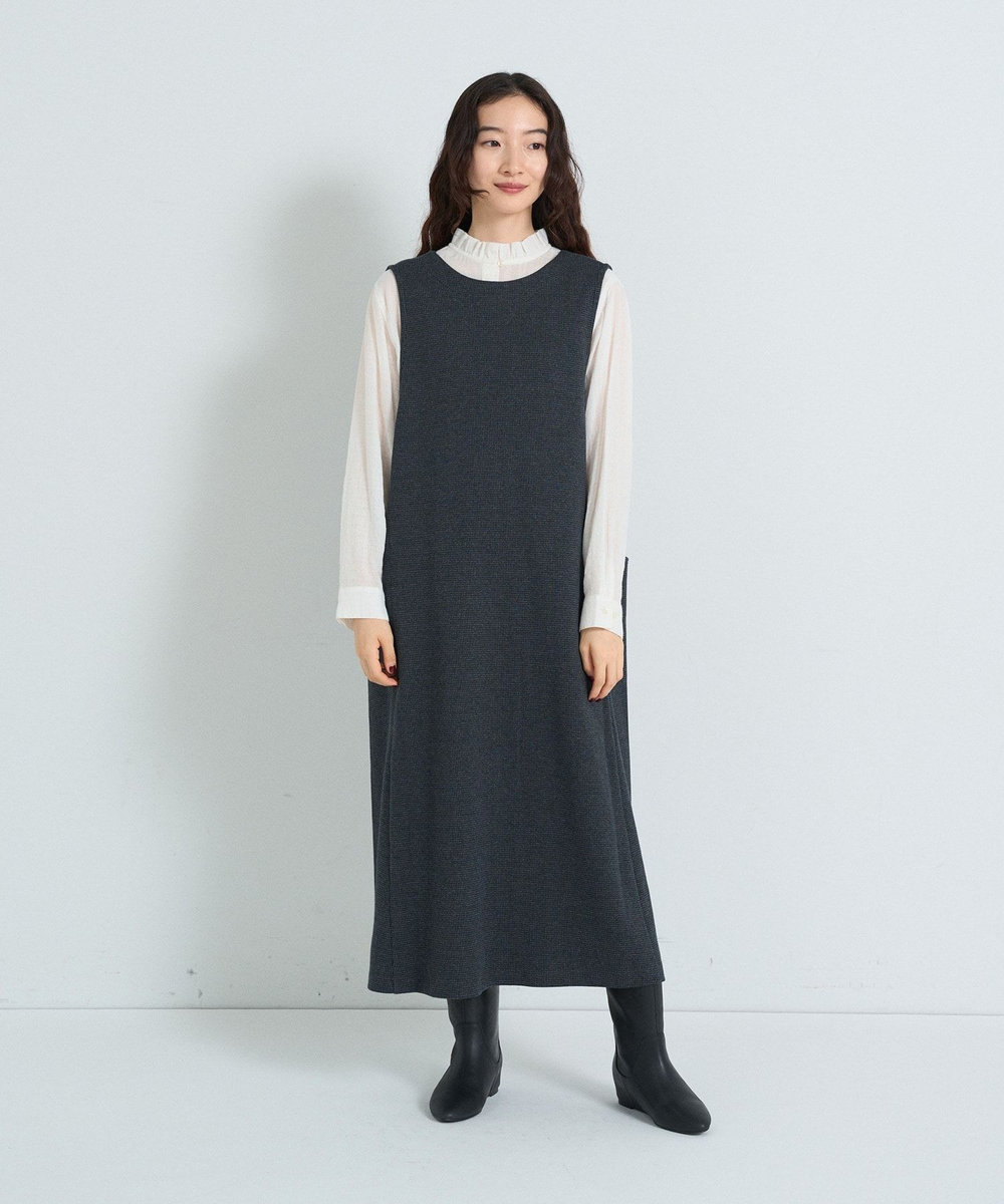 congés payés ADIEU TRISTESSE 2WAYコットンポンチジャンパースカート グレー