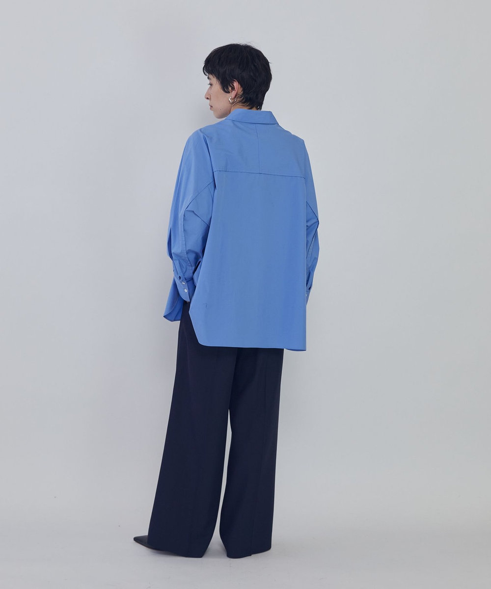 1er Arrondissement ブザムシャツ サックスブルー