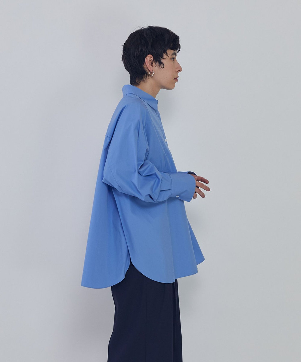 1er Arrondissement ブザムシャツ サックスブルー