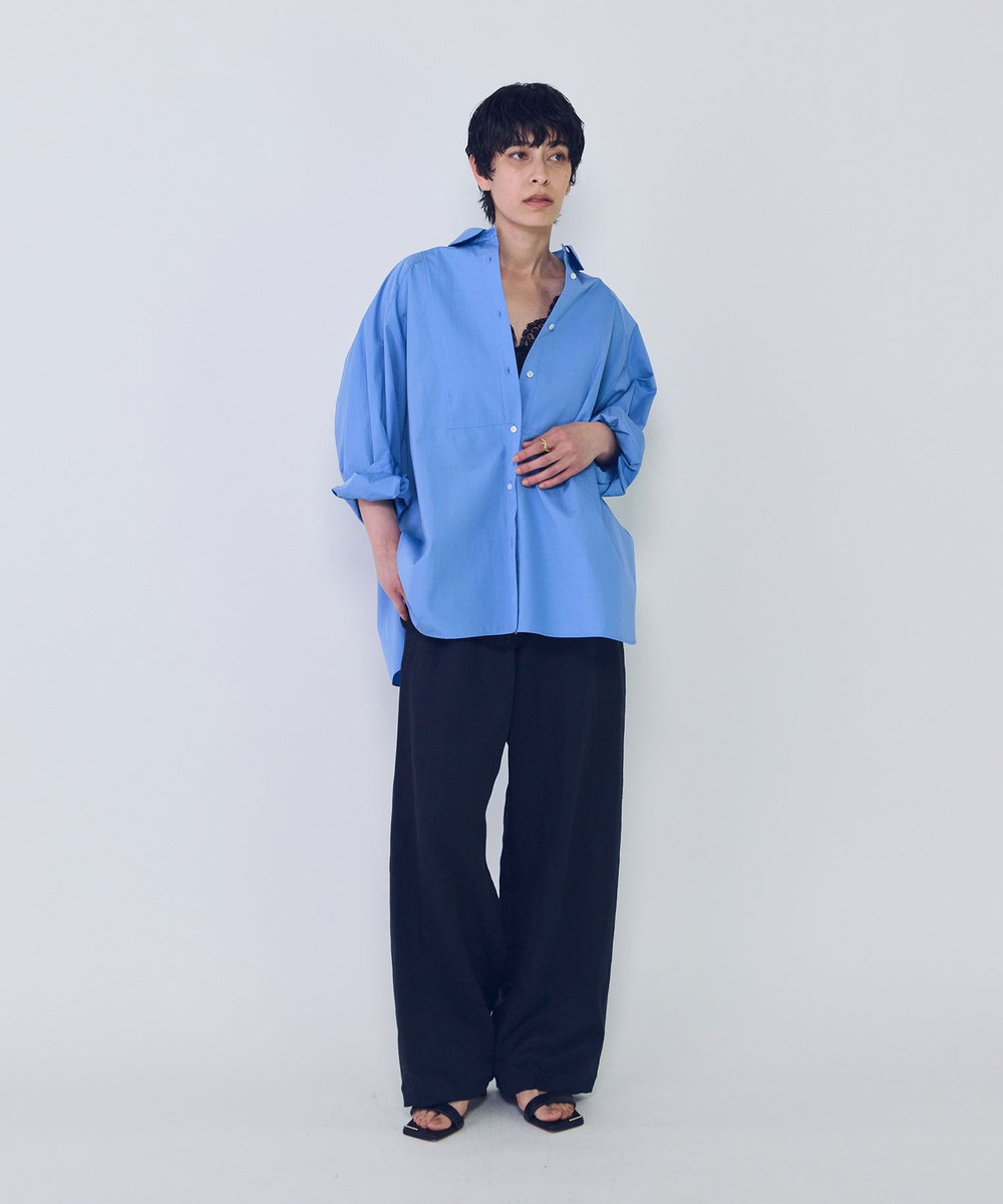 1er Arrondissement ブザムシャツ サックスブルー