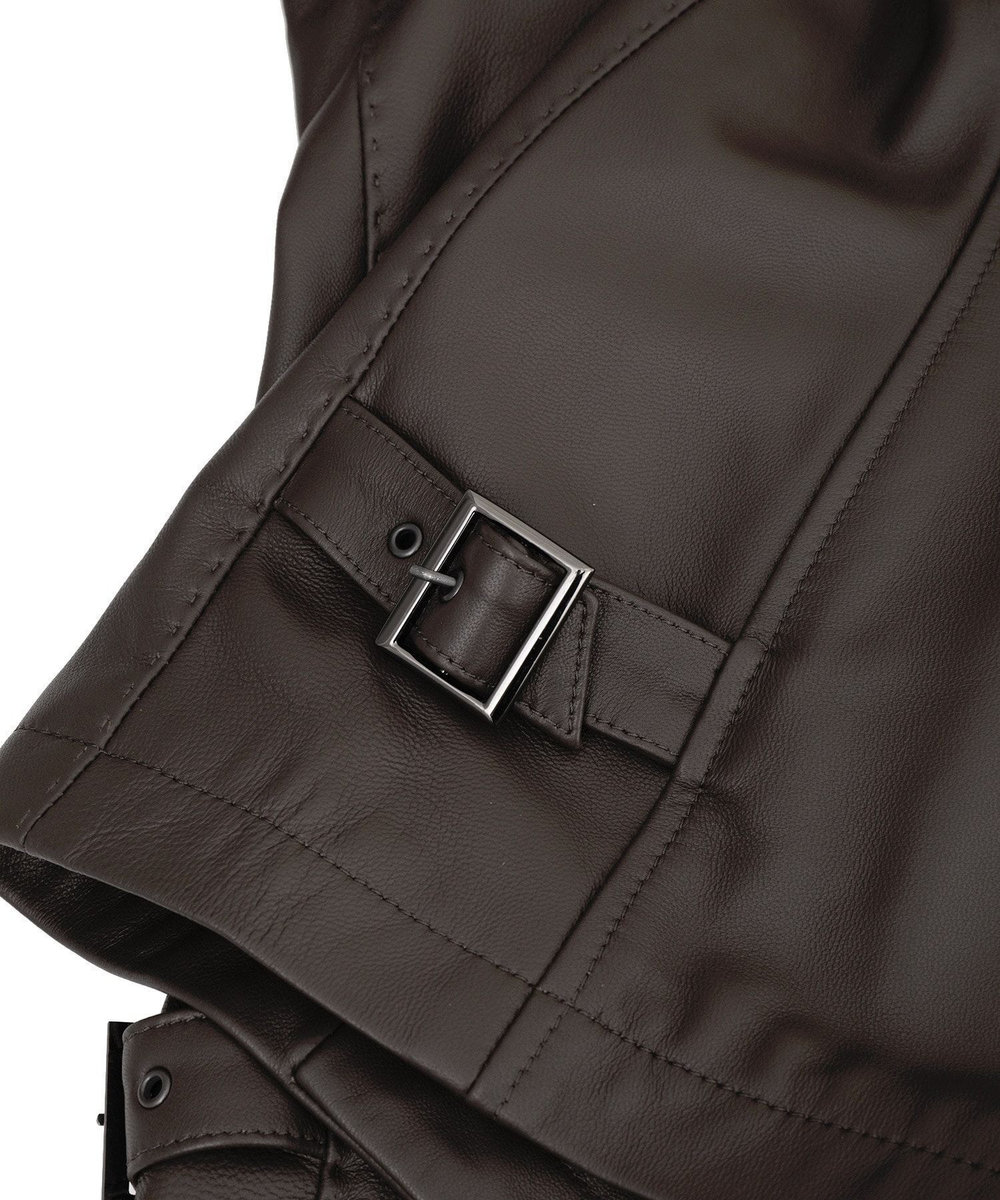 MEN'S BIGI クロームタンニングシープレザージャケット ブラウン