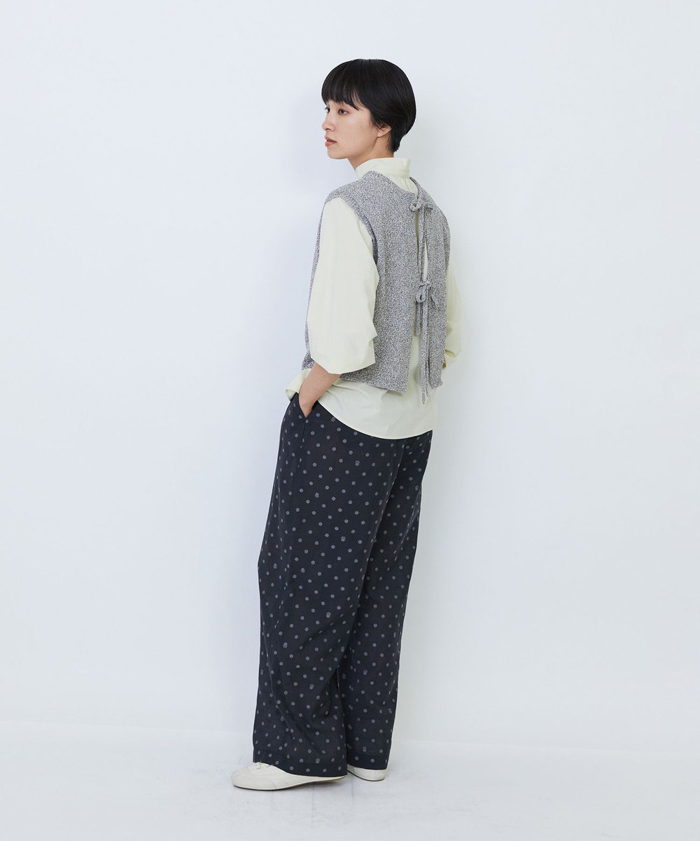 LOISIR 【2WAY】エステル和紙撚り杢天竺ベスト ベージュ系その他