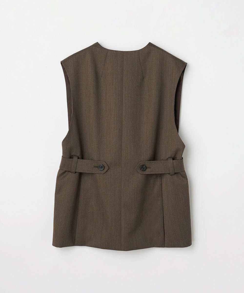 DÉPAREILLÉ WOOL GABARDINE GILET / ウールギャバジンジレ ブラウン