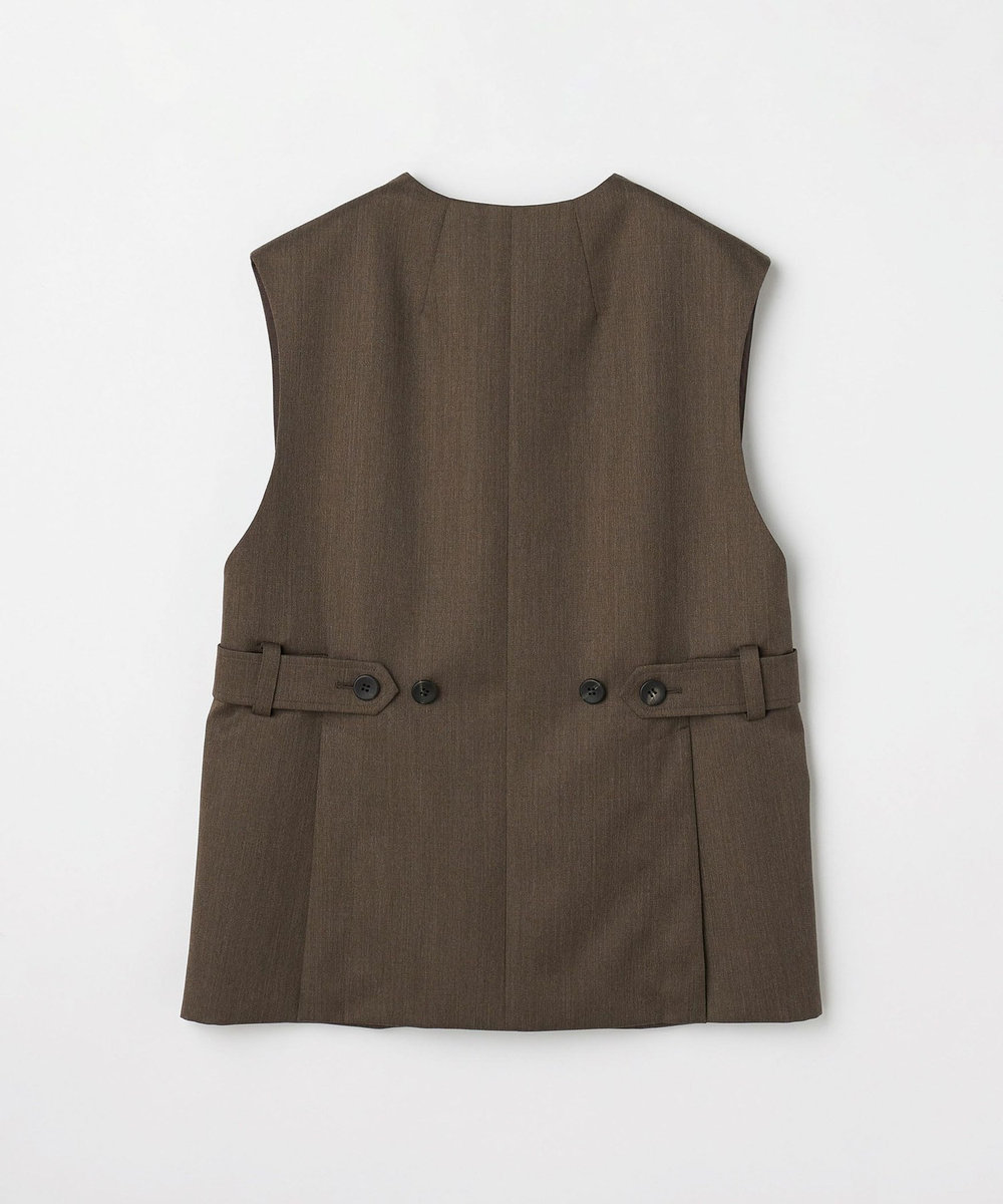 DÉPAREILLÉ WOOL GABARDINE GILET / ウールギャバジンジレ ブラウン