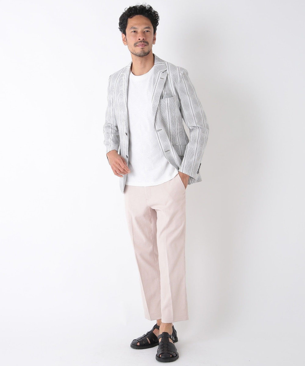 MEN'S BIGI 【BODYSHELL】コットン×リネン アンクル丈パンツ ピンク