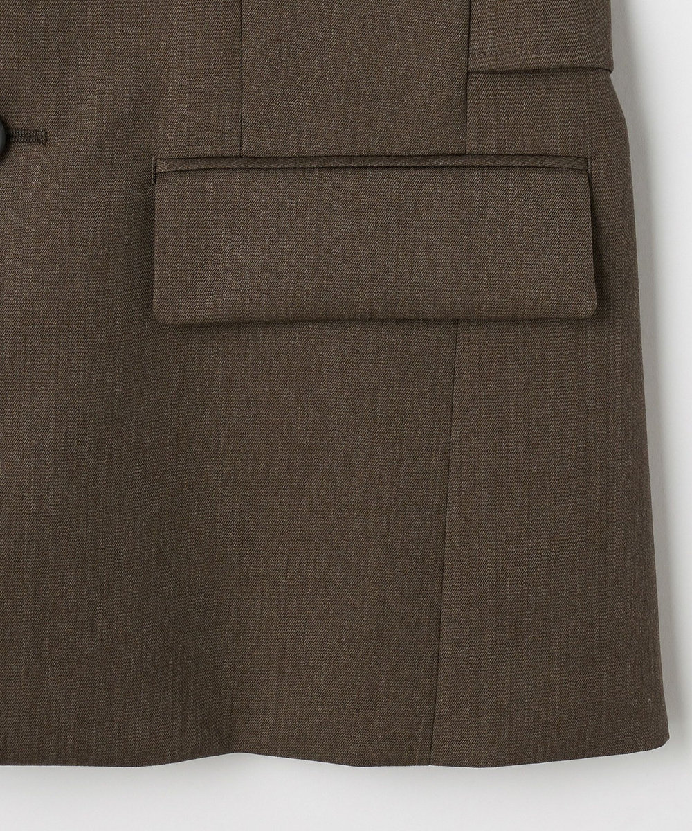 DÉPAREILLÉ WOOL GABARDINE GILET / ウールギャバジンジレ ブラウン