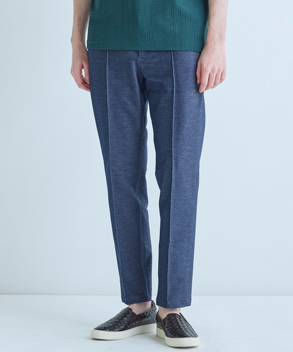 MEN'S BIGI デニムジャージ テーパードパンツ＜ストレッチ＞ ネイビー