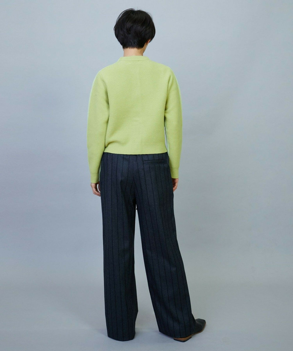 MOGA ANNUAL×MOGA　ウールカシミヤバイカラーカーディガン ライム