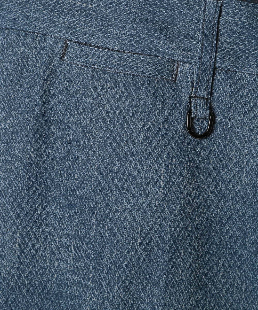MEN'S BIGI 【COLE HAAN/コール ハーン】別注 トリコットメッシュデニムプリント ストレッチパンツ＜吸水速乾/EASY CARE＞ ブルー