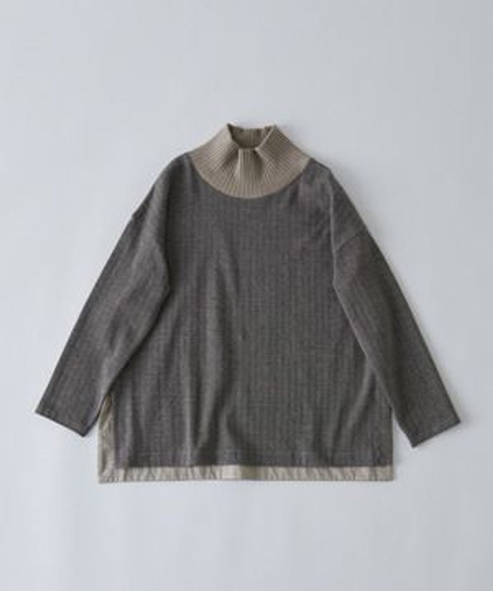congés payés ADIEU TRISTESSE ポンチリブカラープルオーバー グレー系その他