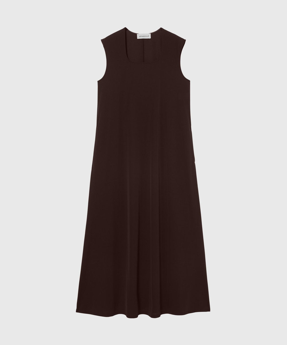 DÉPAREILLÉ TRIACETATE JERSEY DRESS / トリアセテートジャージードレス ボルドー