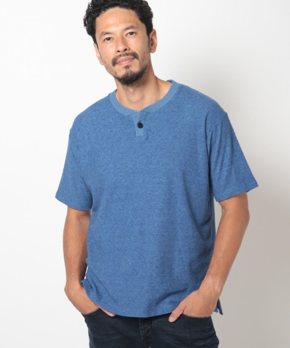 MEN'S BIGI ヴィンテージミニパイルスキッパーカットソー ブルー