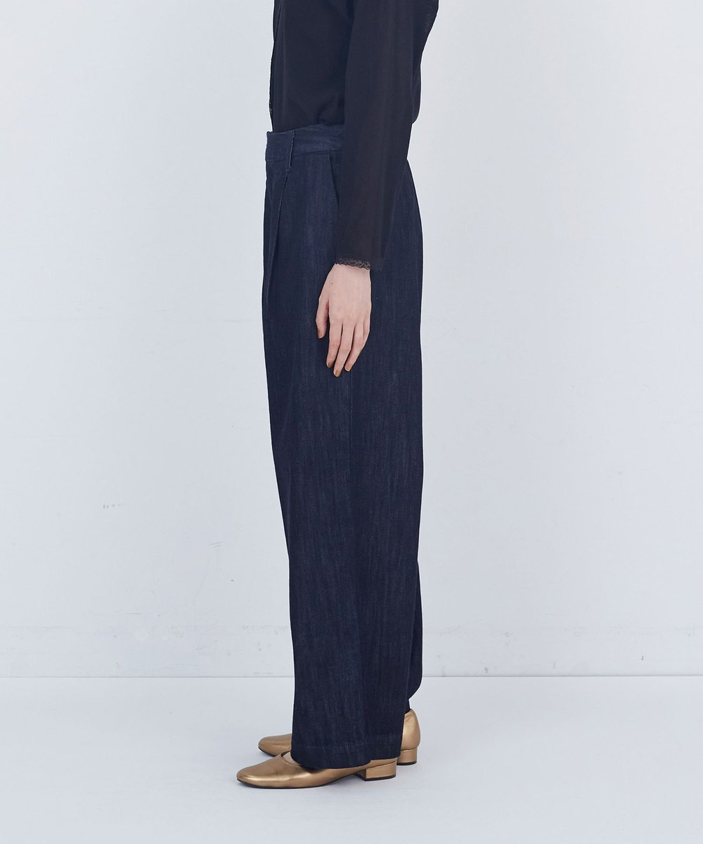 ADIEU TRISTESSE ワンタックデニムパンツ インディゴブルー