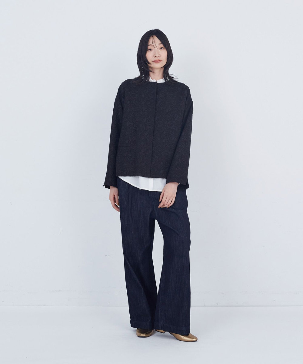 ADIEU TRISTESSE ワンタックデニムパンツ インディゴブルー