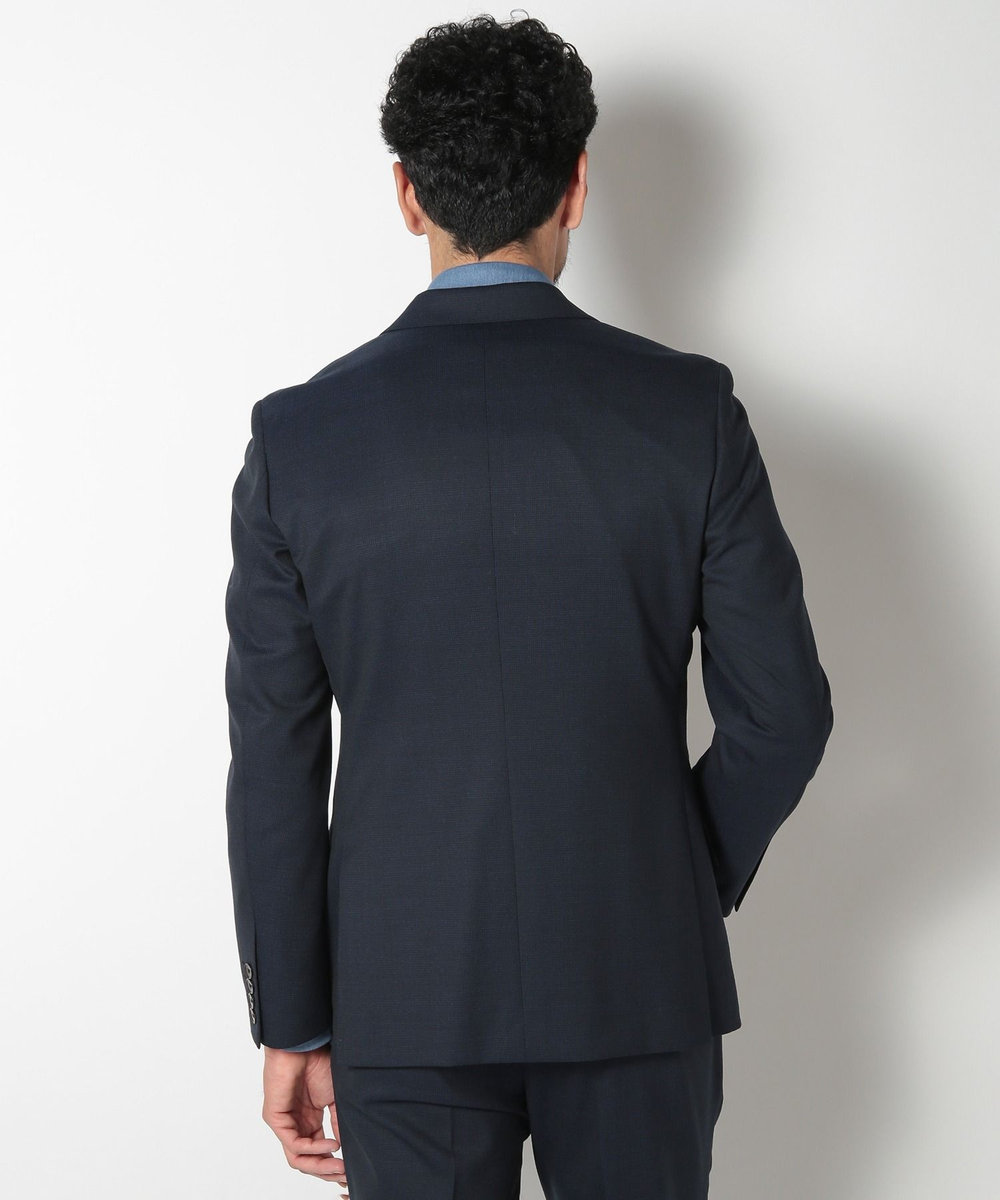 MEN'S BIGI ドビー柄スリムフィットスーツセットアップ ネイビー