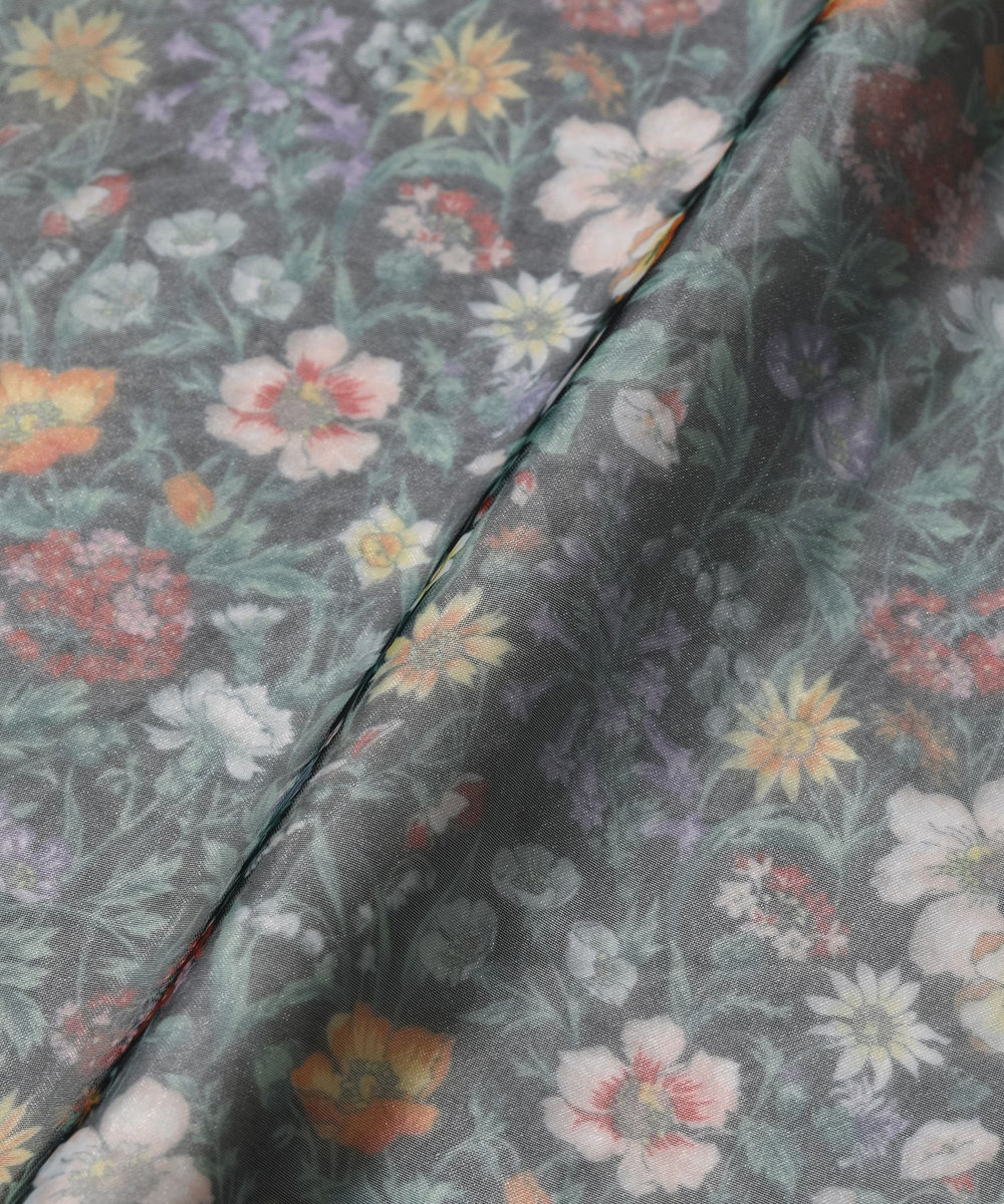 DÉPAREILLÉ FLOWER ORGANDY BLOUSE / フラワーオーガンジーブラウス ブラック