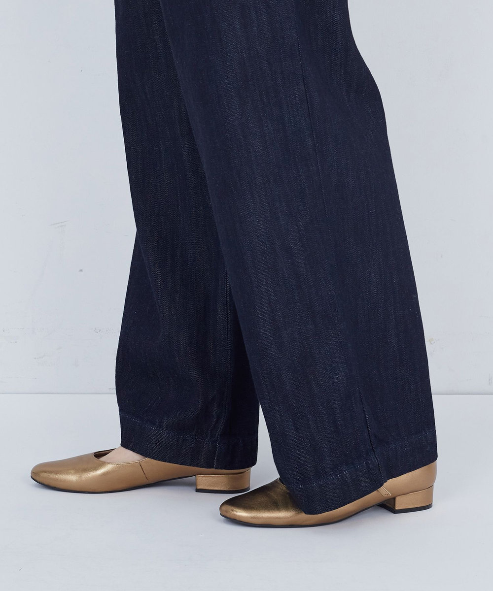 ADIEU TRISTESSE ワンタックデニムパンツ インディゴブルー