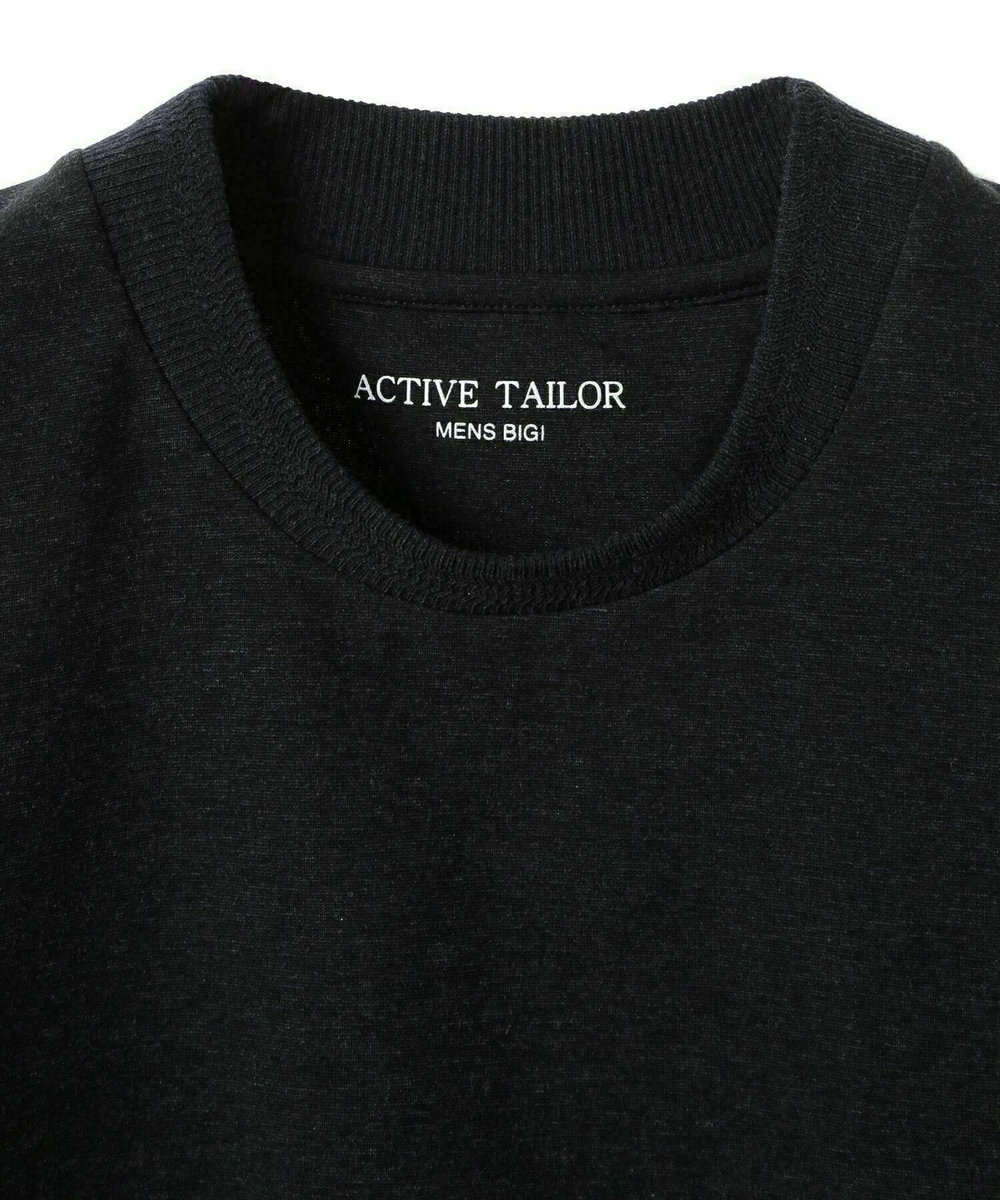 MEN'S BIGI 【ACTIVE TAILOR/アクティブテイラー】シルケットスムースクルーネックTシャツ＜接触冷感 / UVカット＞ ネイビー