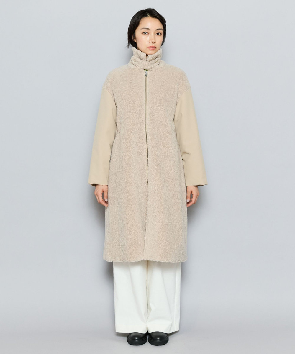 L'EQUIPE ボア×ウェザークロスコート ベージュ