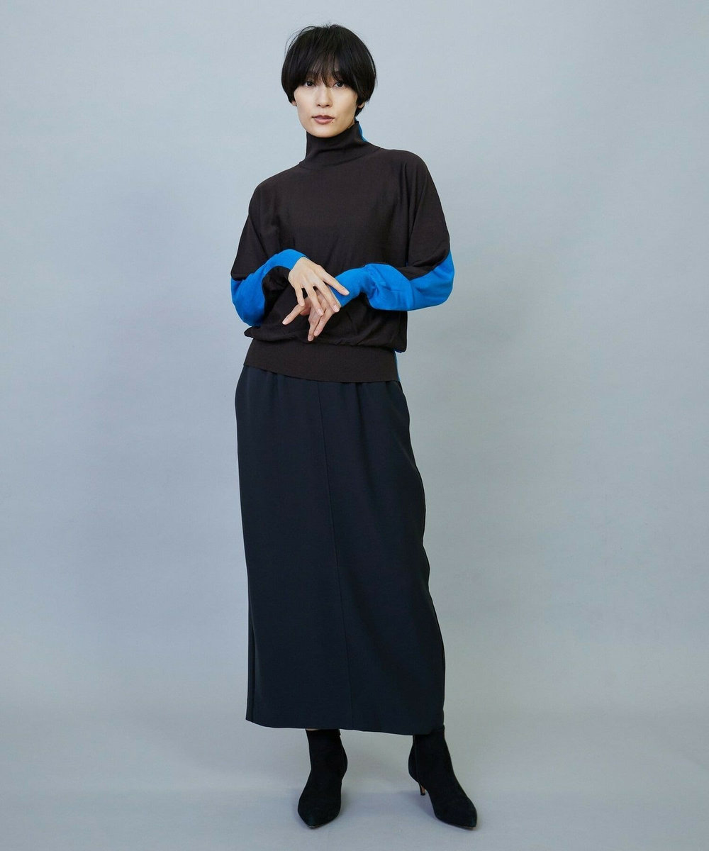 MOGA ［eclat 2024年10月号掲載商品］2WAYダブルクロス Iラインスカート ブラック