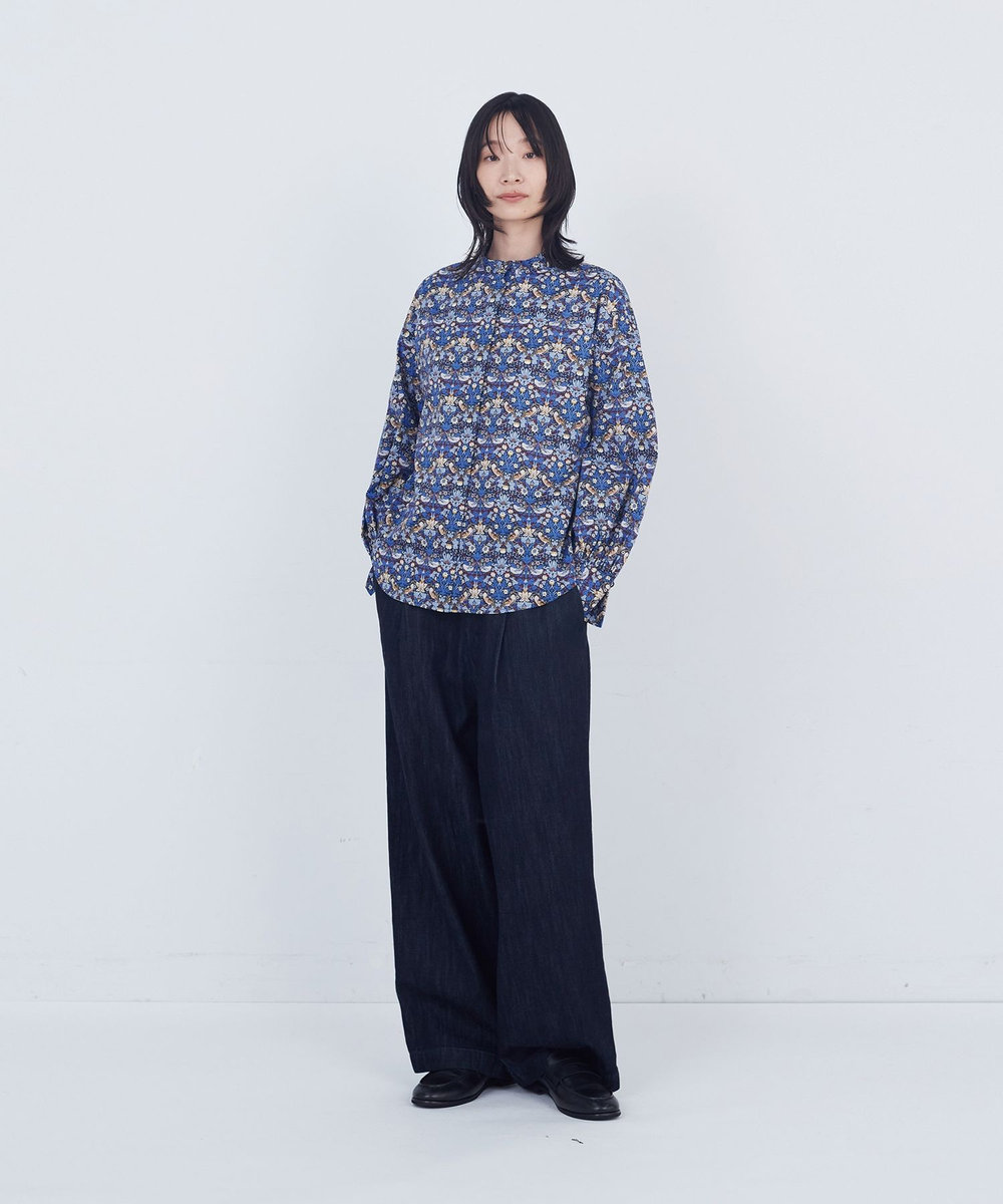 ADIEU TRISTESSE ワンタックデニムパンツ インディゴブルー