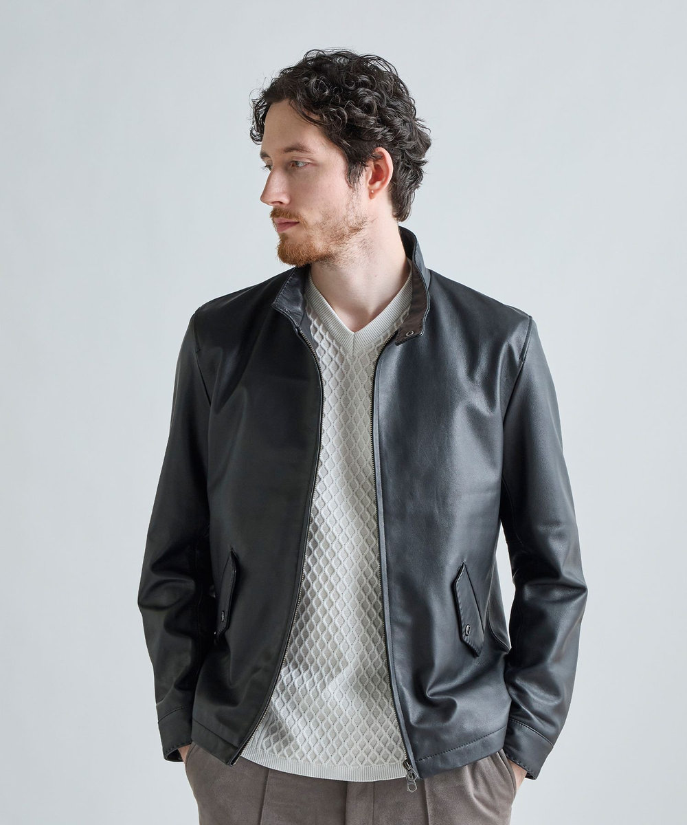 MEN'S BIGI アランパネル ニットコンビVネックロングTEE グレー