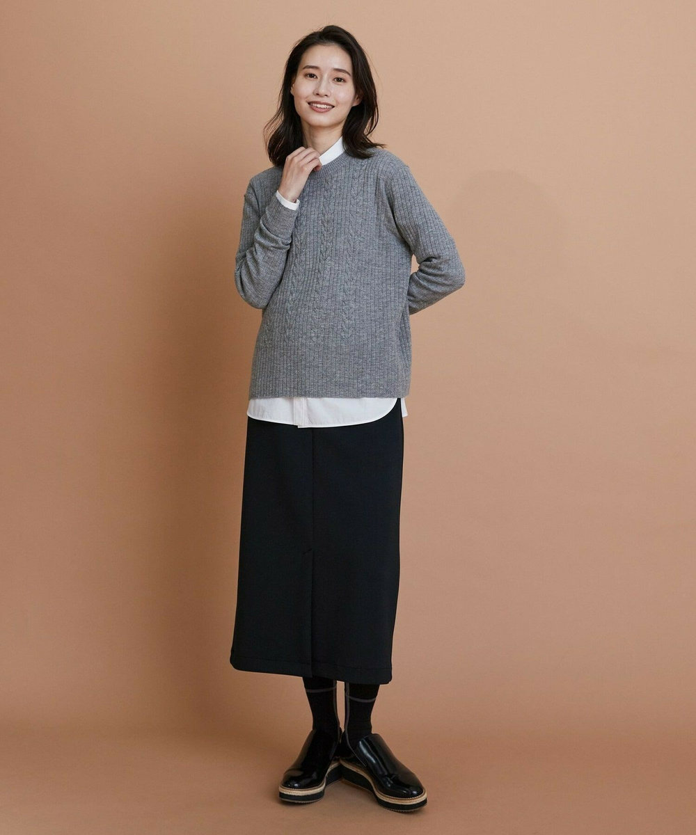 L'EQUIPE 120/2コットンブロードシャツ ホワイト