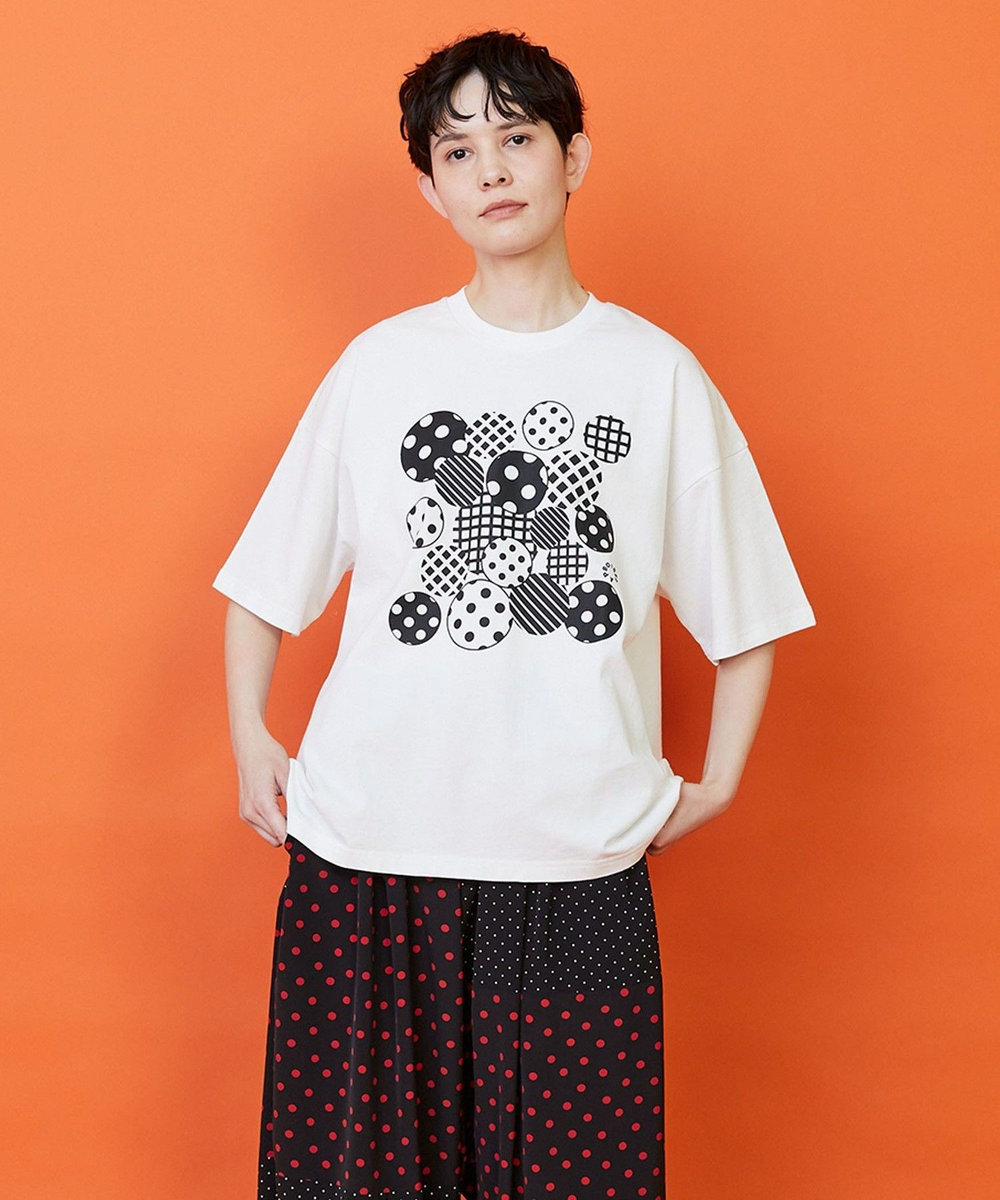 FRAPBOIS フォームドットＴシャツ ホワイト