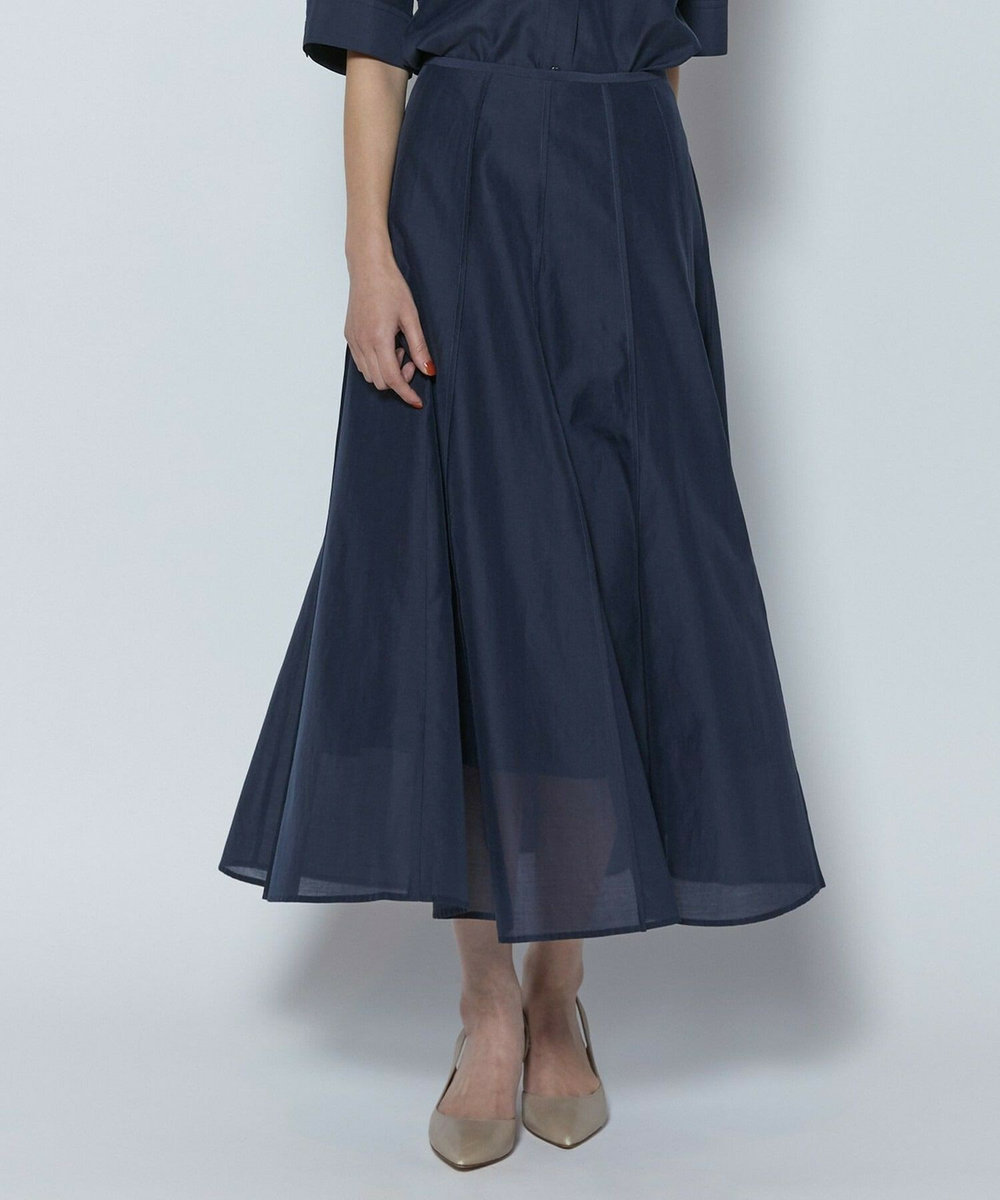 L'EQUIPE COUTURIER C/SEオーガンジースカート ネイビー