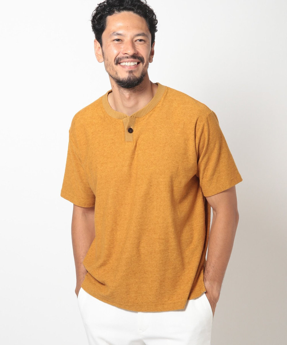 MEN'S BIGI ヴィンテージミニパイルスキッパーカットソー マスタード