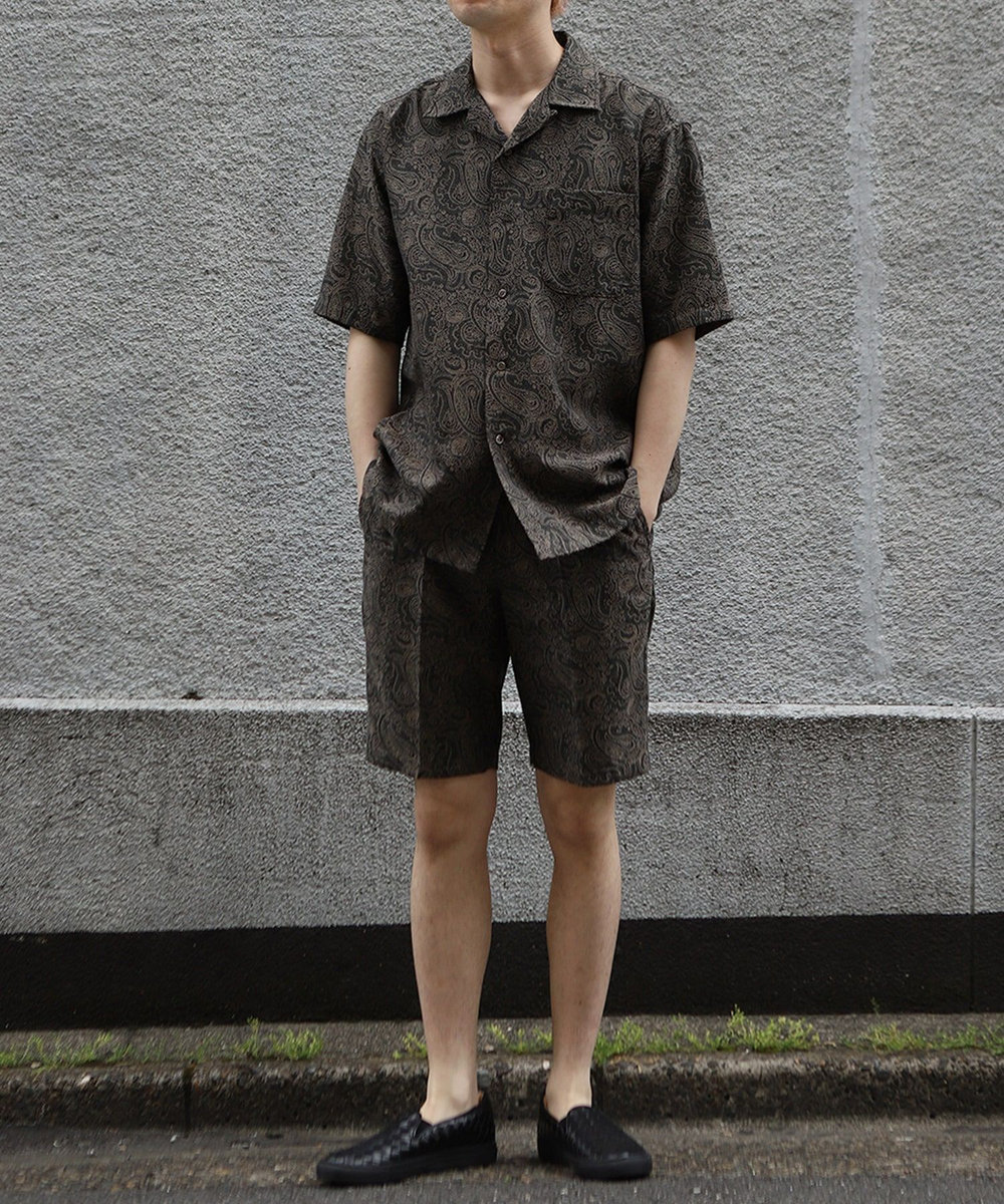 MEN'S BIGI ジャガードハーフパンツ カーキ