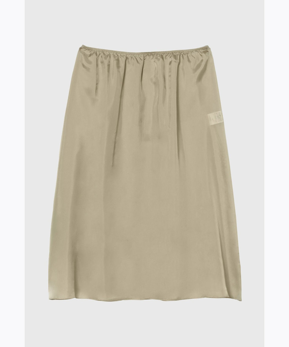 DÉPAREILLÉ WASHER TAFFETA TUCK SKIRT / ワッシャータフタタックスカート ゴールド
