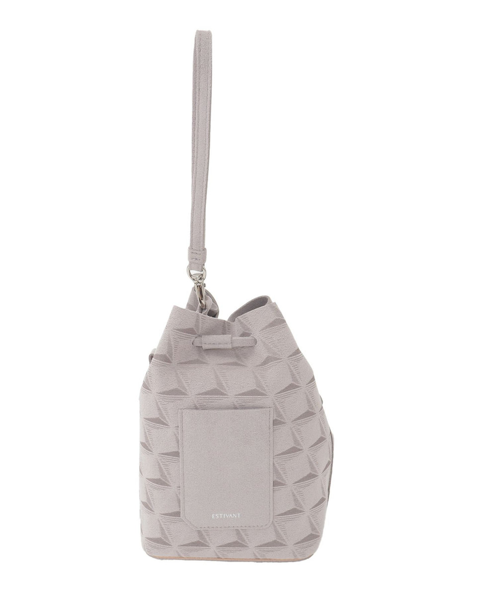 MEN'S BIGI 【Estivant/エスティバン】Kinchaku Bag / ウルトラスエード巾着バッグ グレー