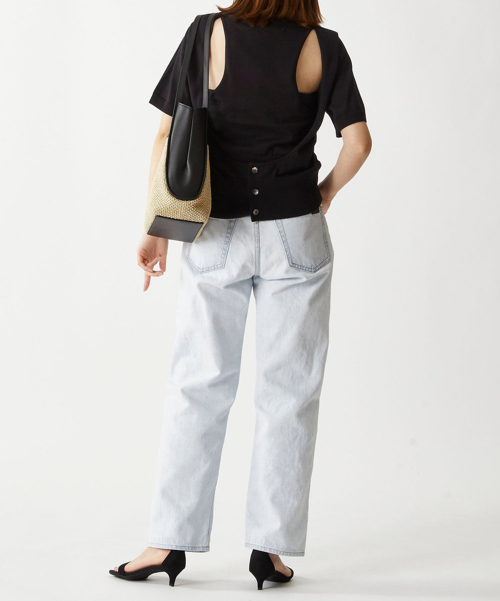 1er Arrondissement ＜LOWER（ローヴァー）＞18Gオープンバックレイヤードトップス ブラック