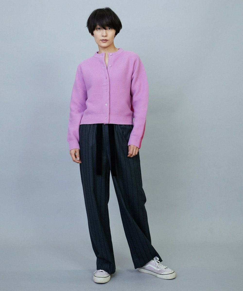 MOGA ANNUAL×MOGA　ウールカシミヤバイカラーカーディガン ピンク