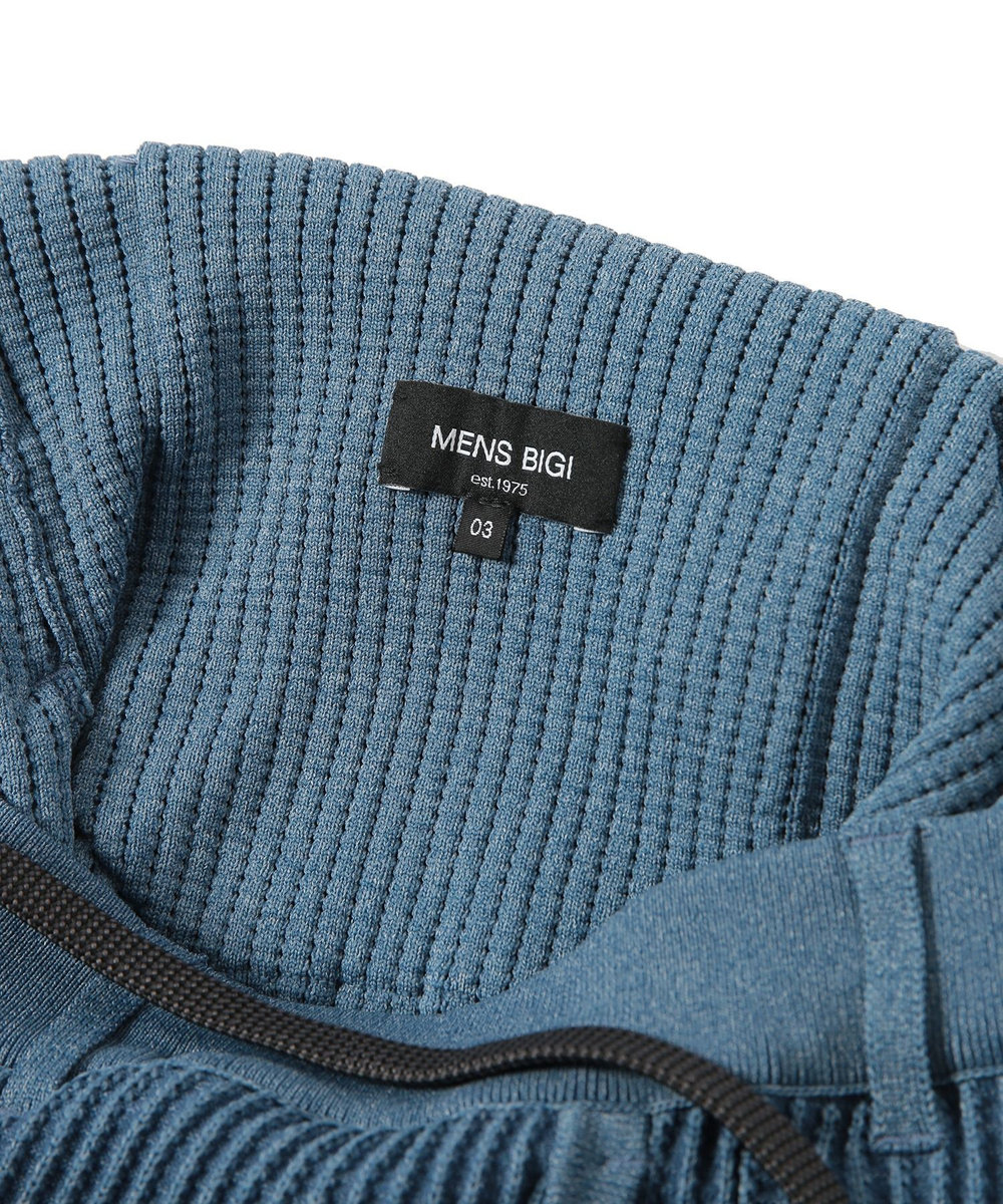 MEN'S BIGI たて畝ニットイージーパンツ ブルー