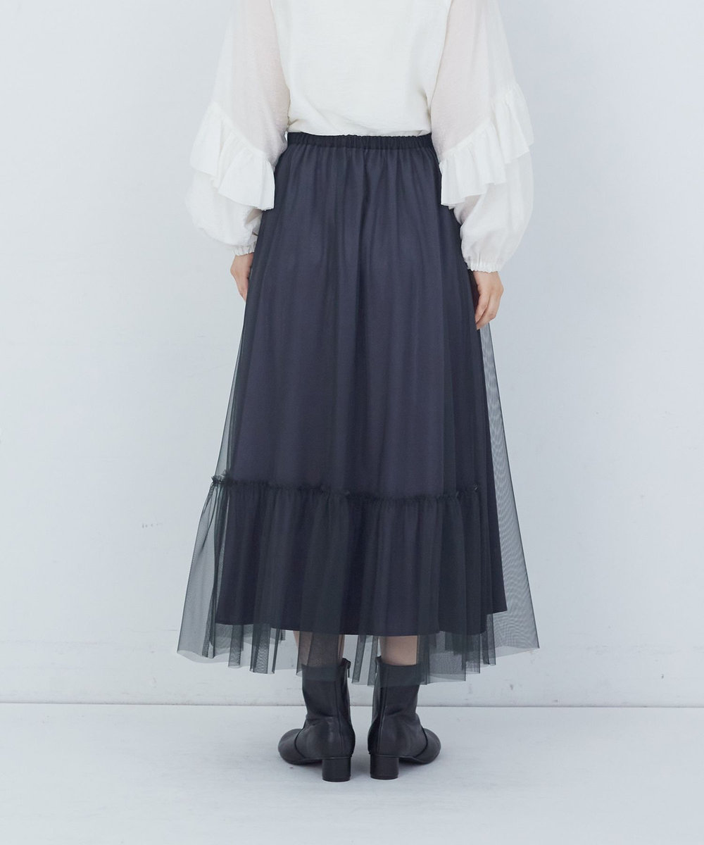 ADIEU TRISTESSE ポリエステルチュールスカート グレー