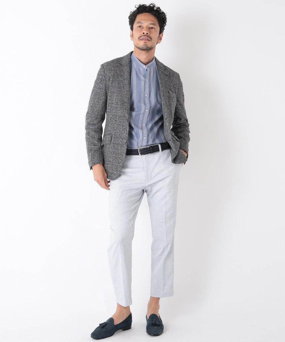 MEN'S BIGI 【BODYSHELL】コットン×リネン アンクル丈パンツ ブルー